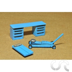 Set accesoires de garage N&deg;2 peint BLEU