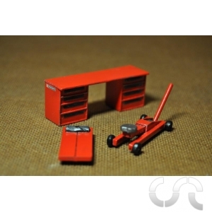 Set accesoires de garage N&deg;2 peint ROUGE