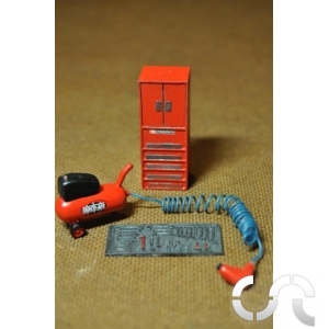 Set accesoires de garage N&deg;3 peint ROUGE