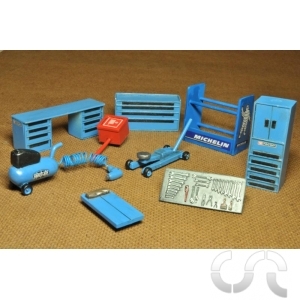 Set accesoires de garage N&deg;4 peint BLEU