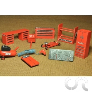 Set accesoires de garage N&deg;4 peint ROUGE