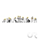 Equipe de changement de roues F1 gris