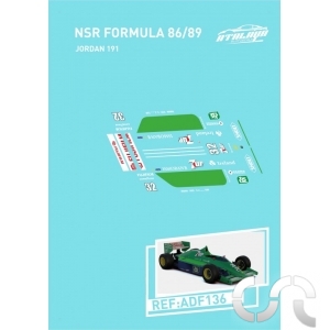 Planche décalque: "Jordan 191" Pour Formula NSR 86/89