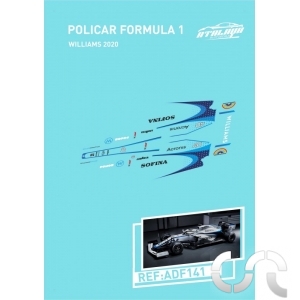 Planche décalque: "Williams 2020" Pour Policar Formula 1
