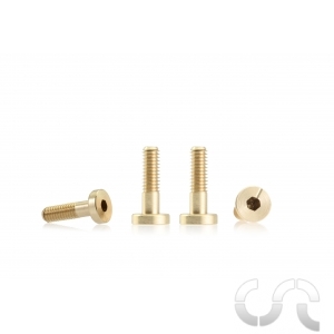 Metric Brass Screw Flat Head 4.5 x 9.2mm Long x6 - 1/24