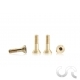 Metric Brass Screw Sink Head 4.5 x 9.2mm Long x6 - 1/24