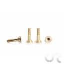 Metric Brass Screw Sink Head 4.25 x 9.2mm Long x6 - 1/24