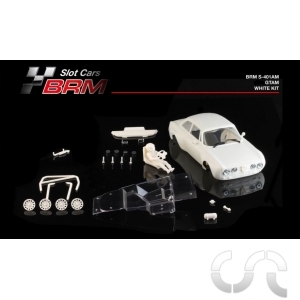 Kit Carrosserie Blanche Compl&egrave;te Alfa GTA (Calandre 4 Phares) + Enjoliveurs de Roue - 1/24