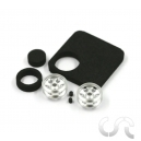 Jantes UFO Universal Duraluminium (15.9 x 8.5mm)+ bandes mousse - Axes 2.38mm x2