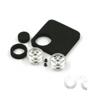 Jantes UFO Universal Duraluminium (15.9 x 8.5mm)+ bandes mousse - Axes 2.38mm x2