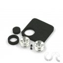 Jantes UFO Universal Duraluminium (16.9 x 10mm)+ bandes mousse - Axes 2.38mm x2