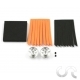 Jantes UFO -R Magnesium (15.9 x 8.5mm)+ bandes mousse - Axes 2.38mm x2