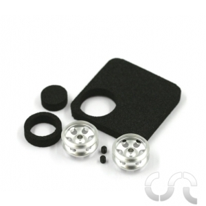 Jantes UFO -R Magnesium (16.2 x 10mm)+ bandes mousse - Axes 2.38mm x2