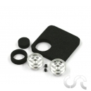 Jantes UFO -R Magnesium (16.9 x 10mm)+ bandes mousse - Axes 2.38mm x2