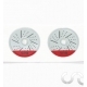 Enjoliveurs de roues acier style Montecarlo + Disque de frein (2+2) pour Jantes Ø16.9 mm