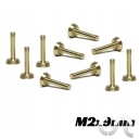 Vis Métriques en Laiton M2x9mm Tête large x10
