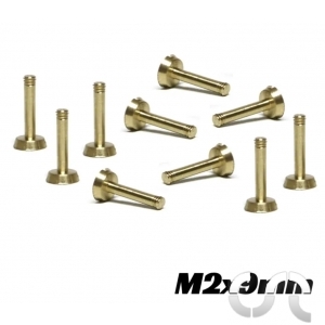 Vis Métriques en Laiton M2x9mm Tête large x10