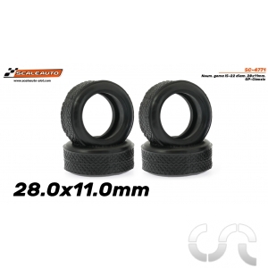 Pneus AR 28x11 (Shore 22) Pour GP-124 Classic x4