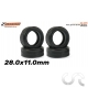 Pneus AR 28x11 (Shore 22) Pour GP-124 Classic x4