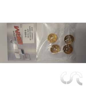 Insert Ferrari 330 P4 / 412P Inserts de roues peints avec cerclages et &eacute;crous aluminium + photod&eacute;coupe &ndash; OR (1/24)