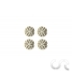 Insert de jantes Type " BBS " 6 branches Blanc (pour jantes Ø17) x4