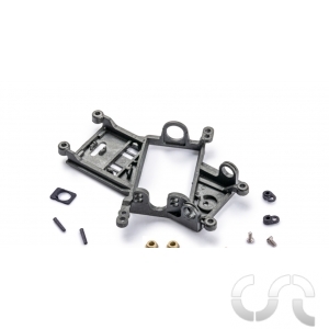 Support moteur Anglewinder Offset 1.25mm Evo6 - Fibre de Carbonne - Version Roulements &agrave; Billes