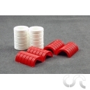 Barrière de Pneus Blancs et Rouges x24