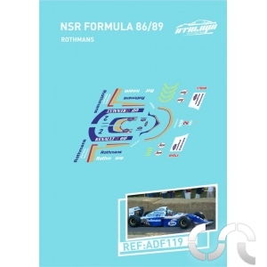 Planche décalque: "Rothmans" Pour Formula NSR 86/89