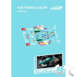Planche décalque: "Benetton" Pour Formula NSR 86/89