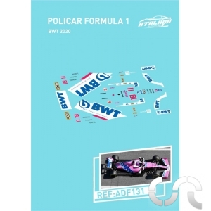 Planche décalque: "BWT 2020" Pour Policar Formula 1