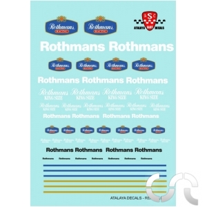 Planche décalque: "Rothmans"