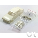 Kit Carrosserie Blanche Complète Ford Escort MKI + Enjoliveurs de Roue... - 1/24