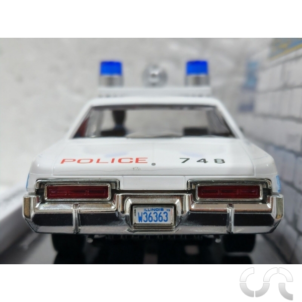 Dodge Monaco Blues Brothers – Voiture Miniature Chicago Police – échelle 1/64 – Phares Fonctionnels