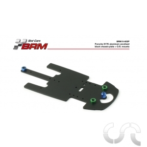 Plaque Châssis Porsche 911 GT1 Aluminium anodisé NOIR 2mm + supports O-R